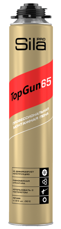 Пена монтажная Sila TopGun 65, летняя Пена монтажная Sila TopGun 65, летняя