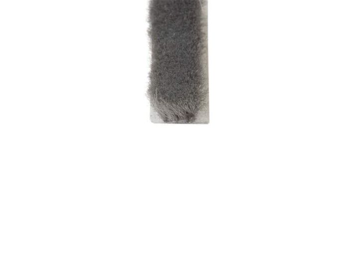 Уплотнитель щеточный самоклеющийся 9х6 мм серый