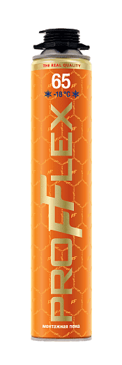 Пена монтажная  PROFFLEX PRO Premium Gold 65 зимняя Пена монтажная  PROFFLEX PRO Premium Gold 65 зимняя