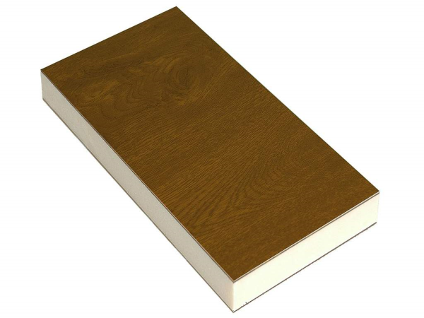 Сэндвич-панель пвх 24х1300х3000 мм, ламининированный золотой дуб односторонний Сэндвич-панель пвх 24х1300х3000 мм, ламининированный золотой дуб односторонний